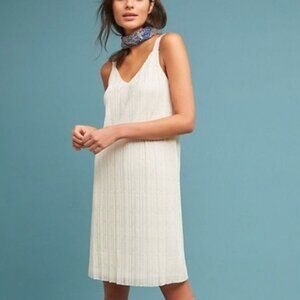 Meadow Rue by Anthropologie Ivory Textured Knit Midi Dress | Size 6